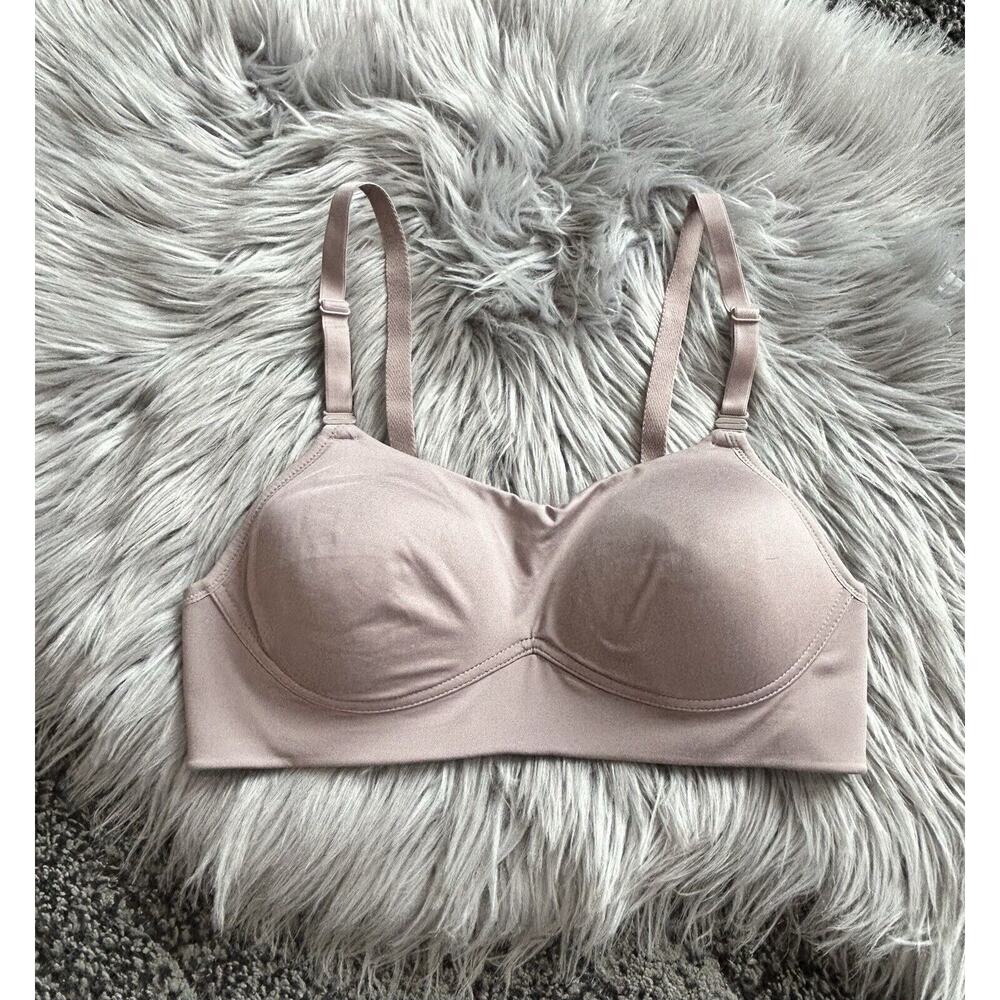 Warners Elastane Bra 34B Simply Perfect Smoothing Wireless Convertible Mauve